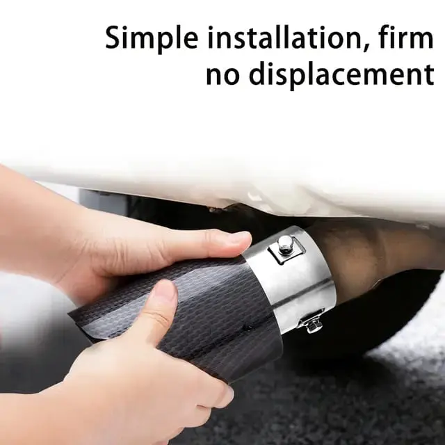 Escape Para Auto Iluminado, 1 silenciador de fibra de carbono y 1 conector.webp