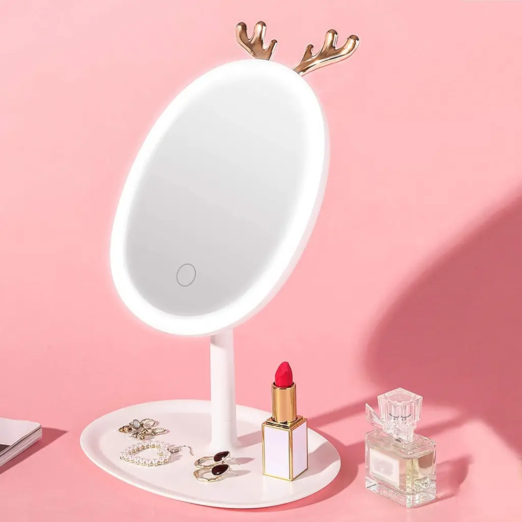 Espejo Led Touch Cosmetic Mirror Orejitas de Venado(3).webp