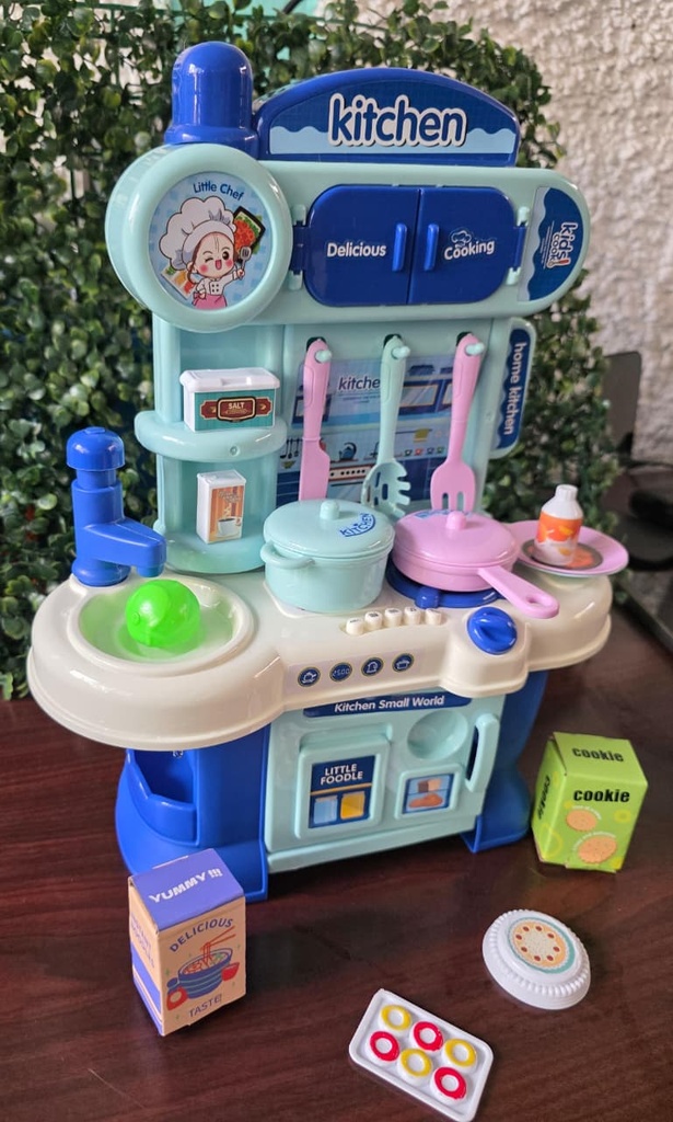 Cocinita Kitchen pequeña color azul