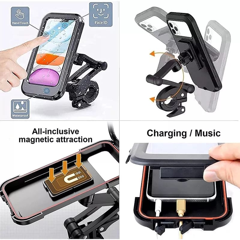 Estuche Impermeable de Teléfono para Moto brazo largo