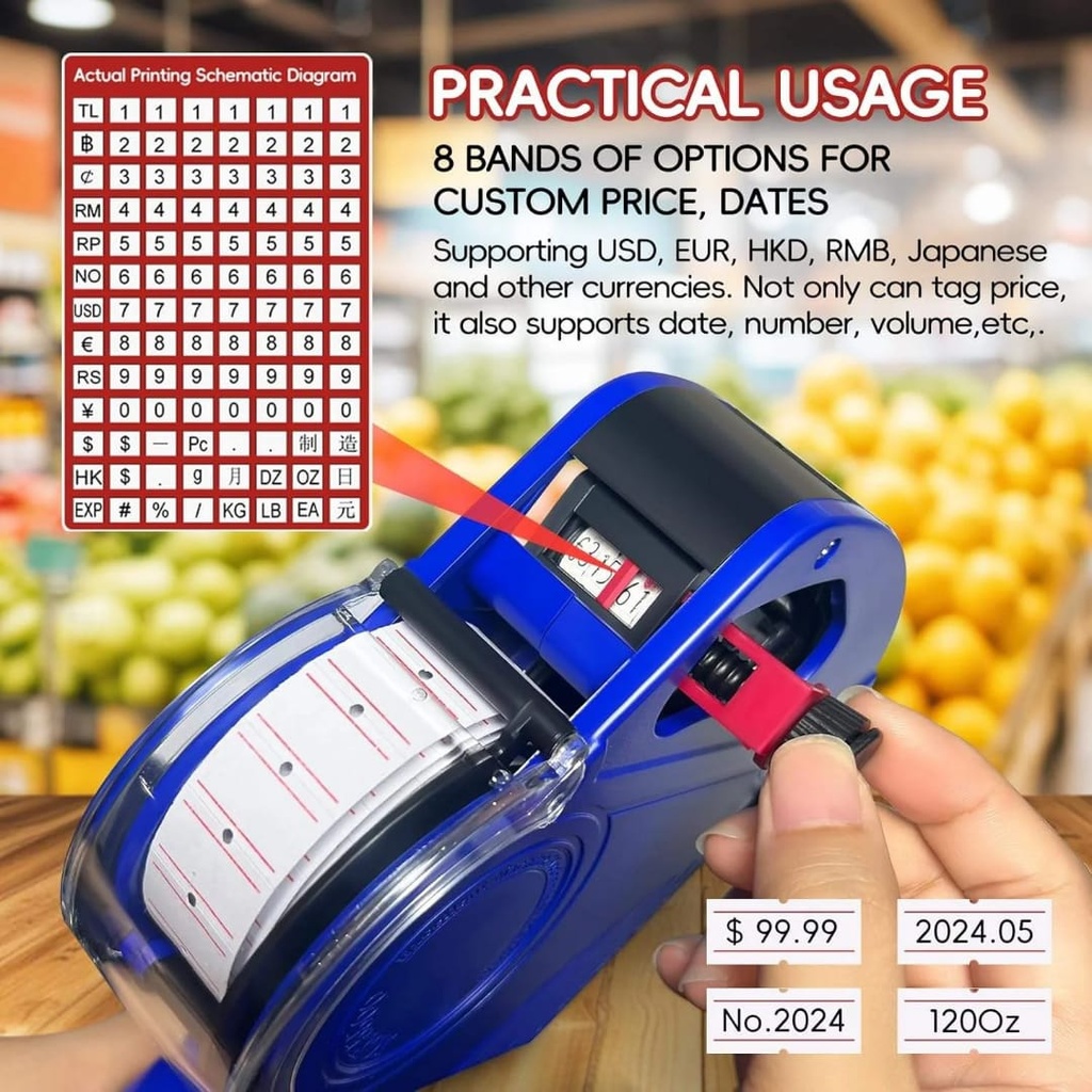 Etiquetadora de Precios MX5500 1 Linea 8 Digitos