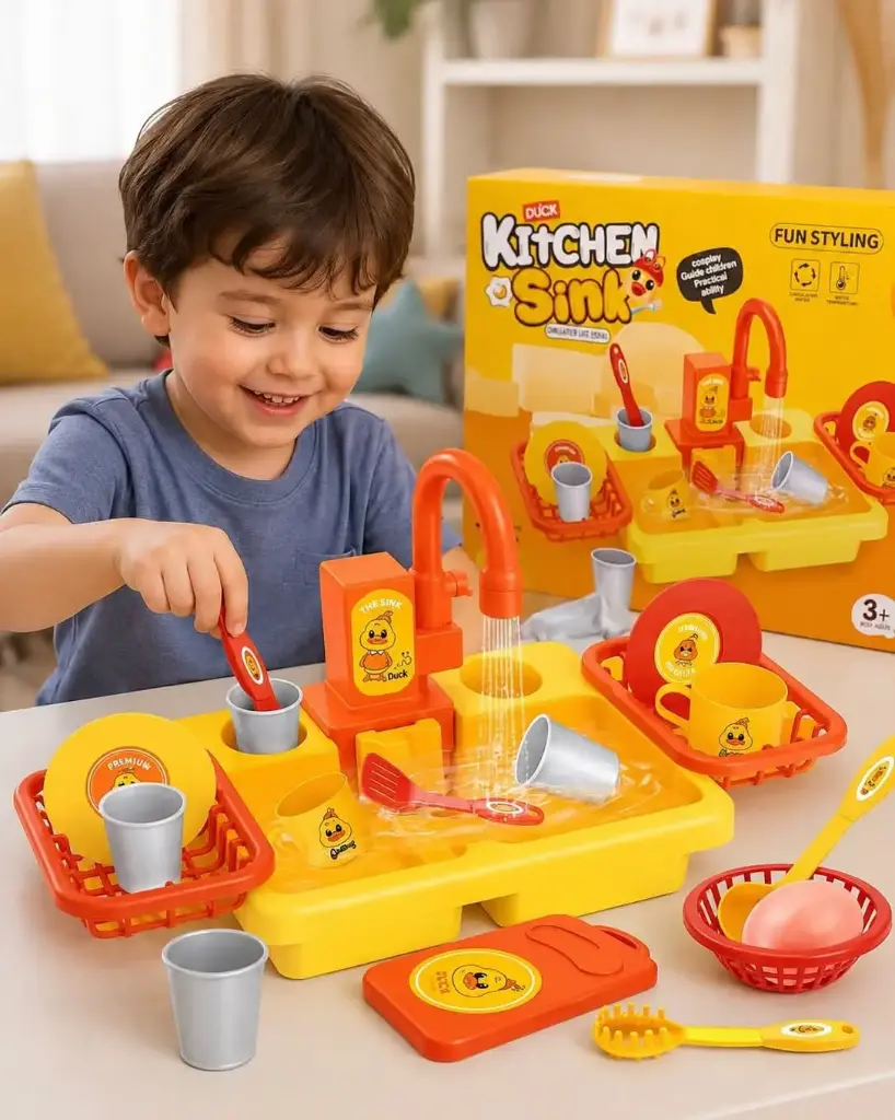 Lavatrastos Interactivo con Sistema de Chorrito de Agua