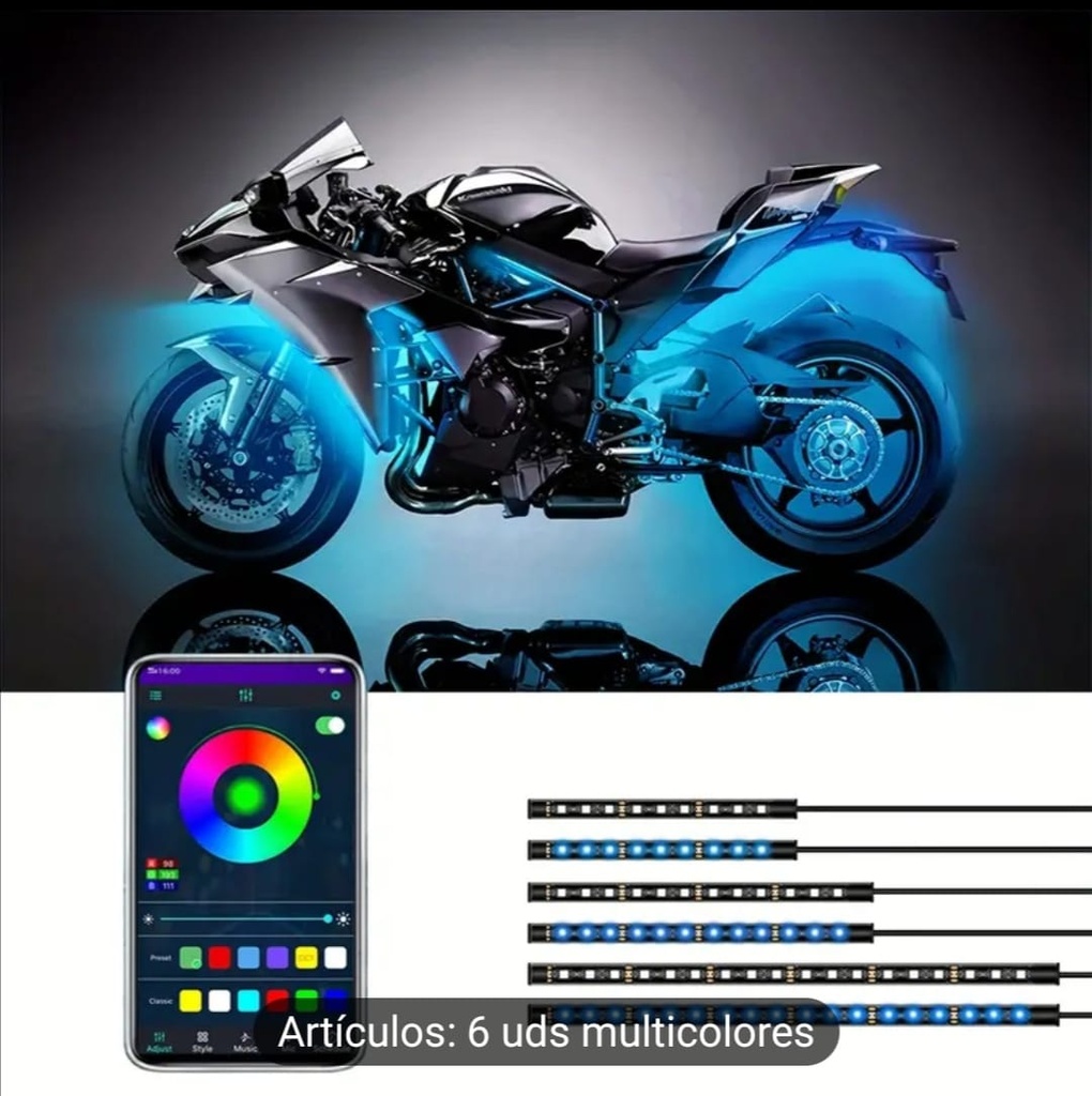 Kit Luces de Chasis para Moto con App