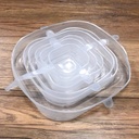 Tapaderas Cuadradas de Silicón Autoajustables y Reutilizables 