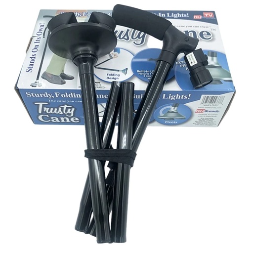 [SAL100300700006] Bastón 4 Patas Plegable con Linterna