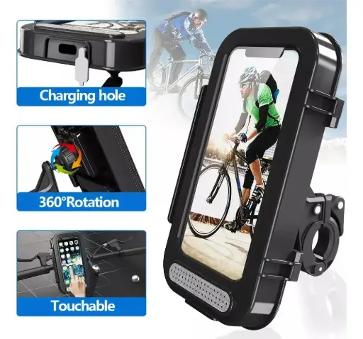 [MOT100300500012] Estuche Impermeable de Teléfono para Moto y Bicicleta Premium
