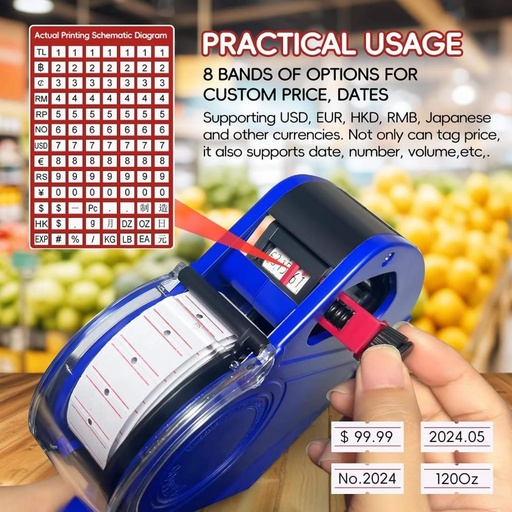 [INS100300100002] Etiquetadora de Precios MX5500 1 Linea 8 Digitos