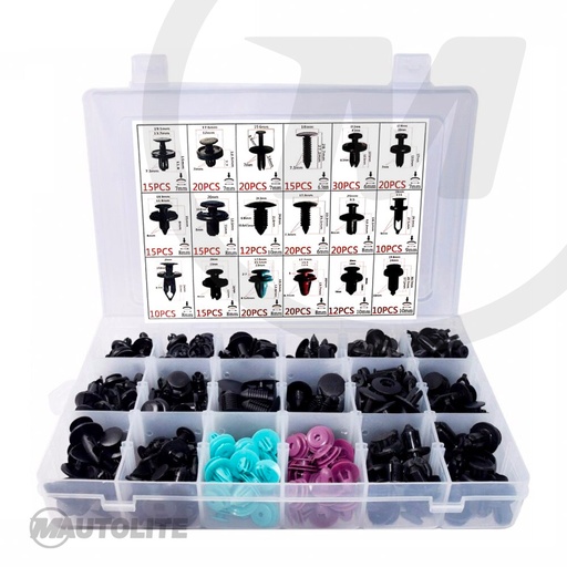 [CAR100200600014] Grapas Clips para Reparacion de Vehiculos 280 piezas