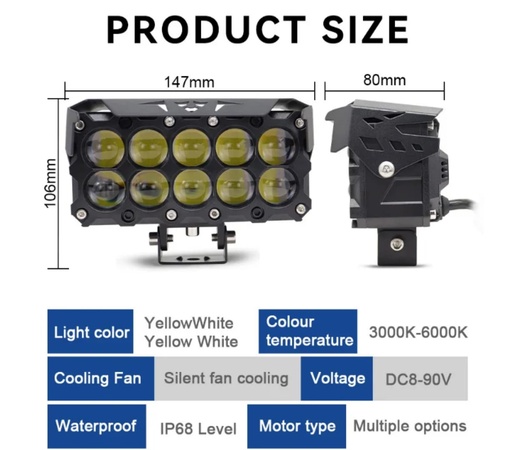 [CAR100200600020] Neblineras de Alta Pontencia de 10 Lupas