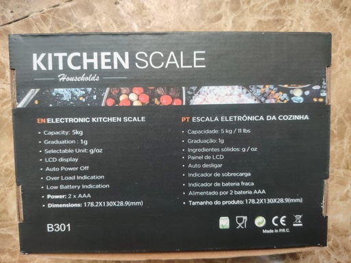 [HOG100200300021] Pesa Gramera Digital B301S