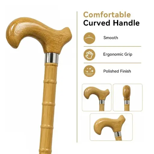 [SAL100300700027]  Bastón De Madera Clásico Elegante Mango Alemán